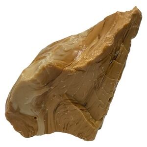 Carmel Chocolate Cream‎ Layered Swirl Art Glass Cullet Slag Glass #5XL174